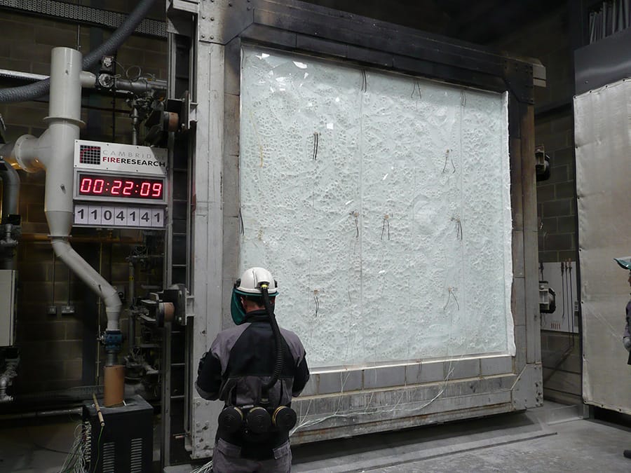 Glazing Elements fire testing